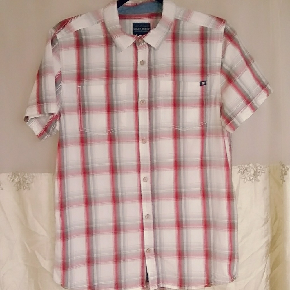 Lucky Brand XL boys button-down plaid shirt